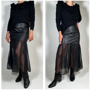 CASHMERE Chater Club Luxury ruffle front sweater top M